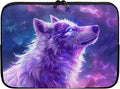 Galaxy Wolf Laptop Protective Sleeve for Women Men Computer Sleeve 12 inch Laptop Case Bag Portable Computer Carrying Case Suitable GITS for Teens Boys Tablet Bags Purple