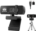 4K Webcam with Tripod, PC Ultra HD Web Camera with Microphone, PDAF Autofocus,Privacy Cover,USB A & USB C Adapter, Plug & Play,Ideal for Business Meetings&Live Streaming
