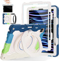 ROISKIN for iPad Pro 12.9 -Inch Case (6th, 5th, 4th & 3rd Gen)with HD Screen Protector, 360 Stand, Handle, Pencil Holder,Shoulder Strap[15ft Drop Protection]Rugged Bulky Full Body 12.9 iPad Pro Case
