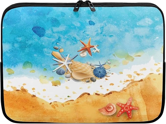 Beach Laptop Protective Sleeve for Women Men Zippered Pouches with Humanize Design Suitable for Daily Use Travel School Office Neatly Organizers 13 Inch