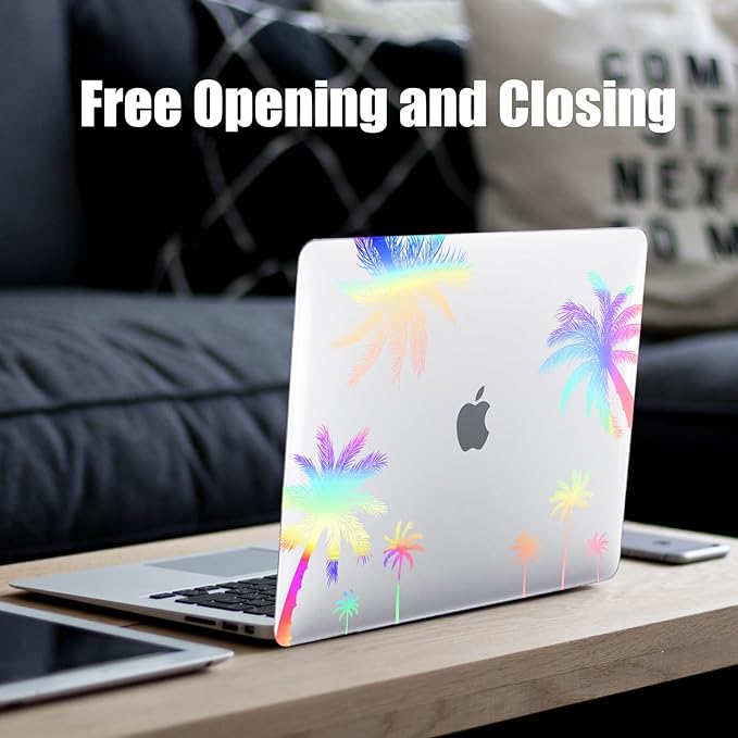 DTangLsm for MacBook Pro 14 inch Case 2026 M5, 2025-2021 M4 M3 M2 M1 A3426 A3427 A3434 A3112 A3185 A3401 A2918 A2992 A2779 A2442, Plastic Hard Cover for MacBook Pro 14 Case&Keyboard Skin, Coconut Tree
