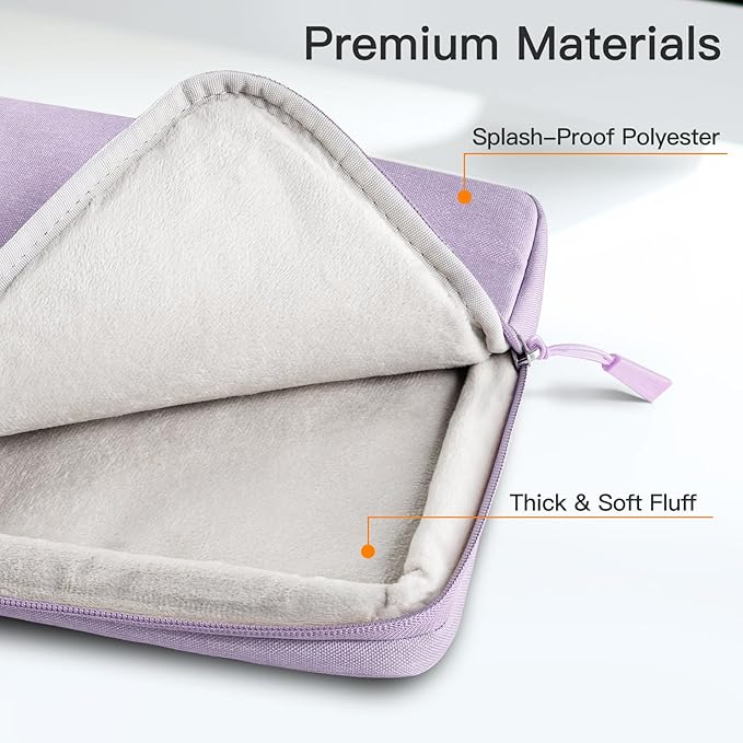 JETech Laptop Sleeve for MacBook Neo (A18 Pro), 14-InchMacBook Air/Pro, MacBook Pro M1-M5 2021-2026, Waterproof Bag Case with Pocket, Compatible with 14 Inch Notebook (Light Purple)