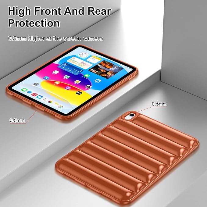 for iPad mini 7 A17 Pro 2024 & iPad mini 6 Case 2021 (8.3 inch) Shockproof Soft TPU Back Cover Silicone Bumper Anti-Yellowing Lightweight Clear Shell for iPad mini 7th/6th Generation, Brown