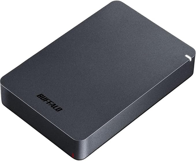 BUFFALO 4TB MiniStation PGF Portable External Hard Drive HDD Shock Resistant, USB 3.0 (3.2 Gen 1x1) for PC, Mac