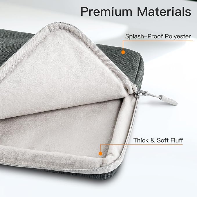 JETech Laptop Sleeve for 13-14Inch MacBook Neo (A18 Pro), MacBook Air/Pro (M1-M5) 2020-2026, 13-13.6 Inch Notebook, Waterproof Shock Resistant Bag Case with Accessory Pocket (Grey)