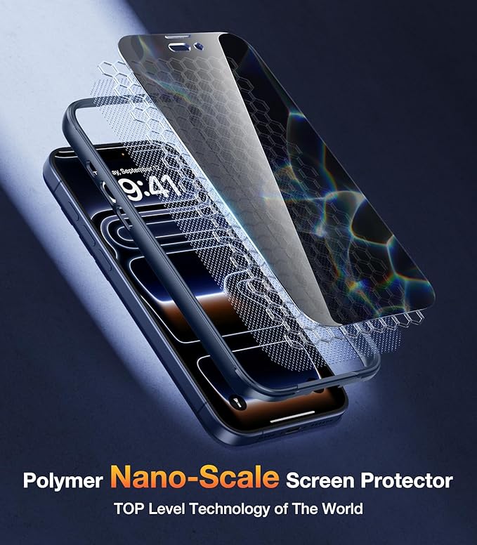 Diaclara Magnetic Designed for iPhone 17 Pro Max Case Full Body Bumper,[Compatible with MagSafe] Military Drop Proof Cover with Built-in Privacy Screen Protector,Deep Blue