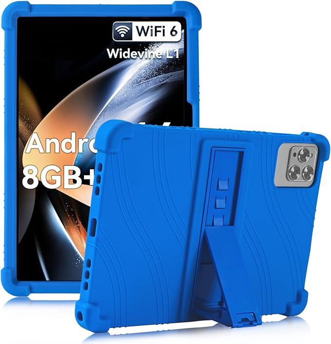 ATOOZ for ROWT 10.1 inch Tablet Case,Soft Silicone Case for ROWT A10/SVITOO Tab 10/Aiprotablet C20e/ZONKO D115/MB1001 10.1 inch Tablet with Stand (Blue)