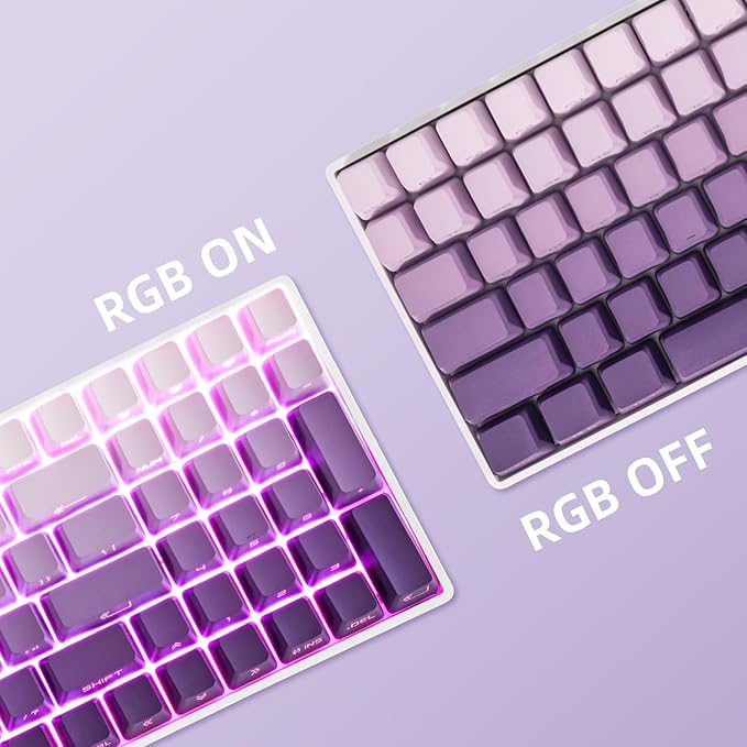 ZORNHER ZH100 Wireless Mechanical Keyboard,98% Purple Creamy Keyboard with Number Pad,Full Size Gaming Keyboard,Lighted Up PBT Dipped Keycaps,Creamy Sounding Linear Switches