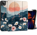 DONGKE Case for 2022/2021/2020/2018 iPad Pro 11 inch Gen 4/3/2/1 - Slim Protective Case - Built in Pencil Holder Support Charging - Trifold Stand & Sleep/Wake Cover - Daisie
