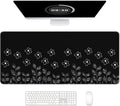 Auhoahsil Desk Mat, Ultra Large Mouse Pad, XXL Gaming Mousepad, Pretty Desk Pad, Big Extended Full Size Desktop Desk Matt for Keyboard, Laptop & Computer, 35.5 x 15.7 in, Minimalist Flower Black