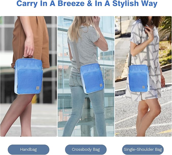 Dadanism 9-11 Inch Tablet Sleeve Bag Carrying Case with Shoulder Strap for iPad (A16) 11", iPad 10th Gen 10.9", iPad Air M4/Pro M5 11", iPad 9/8/7th 10.2", Galaxy Tab A11+ Plus 11", Blue Mist