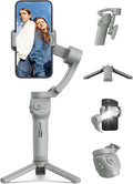 Gimbal Stabilizer for Smartphones, 3-Axis Phone Gimbal, Intelligent Gimbals with Face/Object Tracking, Portable and Foldable, Vlogging Stabilizer for Android and iPhone 15 14 13 12, YouTube TikTok