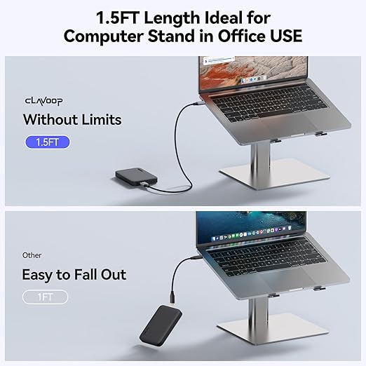 External Hard Drive Cable USB C 1.5FT, 10Gbps Micro B 3.0 to Type C Cord Wire Replacement for Seagate Toshiba WD My Passport LaCie Hard Disk, PC, Laptop, MacBook Pro/Air, Tablet