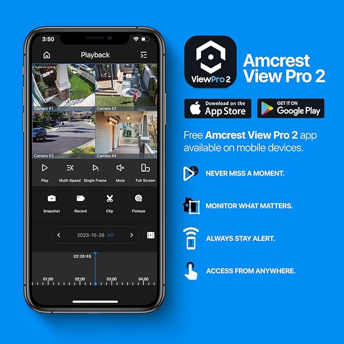 Amcrest Dual-Lens 4K (8MP) Outdoor Security WiFi Camera, 2 x 4MP Lenses WiFi AI Bullet IP Camera, Dual-Band 2.4Ghz & 5Ghz, Face Detection, Panoramic 180° FOV, 4K@15fps