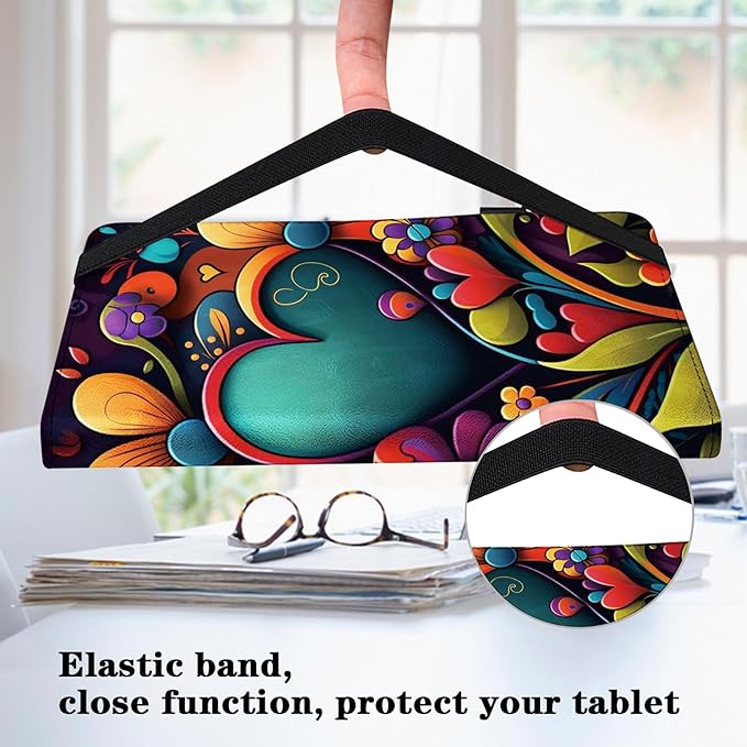 Case for iPad 6th / 5th Generation (2018 2017 Model, 9.7 Inch), iPad Air 2 (9.7 Inch) with Pen Holder & Card Slots, Premium PU Leather Flip Folio Kickstand Case - Watercolor