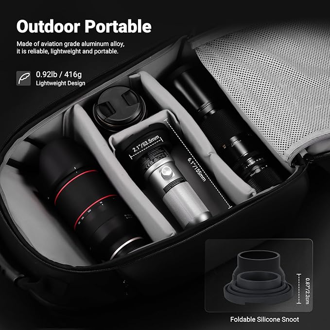 NEEWER Basics RGB Photography Flashlight,4 Colors/20 GOBO Filters/CRI95+/7500mAh,10W 6300K Portable LED Video Spotlight Patterned Ambient Aluminum Sunset Light for Recording Studio Lighting, USB, FL10