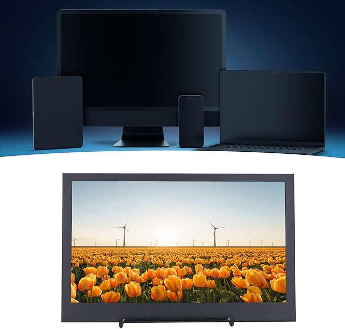 4K Portable Monitor, 11.6 Inch 1920x1080 FHD Laptop Monitor, Ultra Slim Type C Port and Micro HDMI Computer Gaming Display, for Computer, PC, Laptop, PS