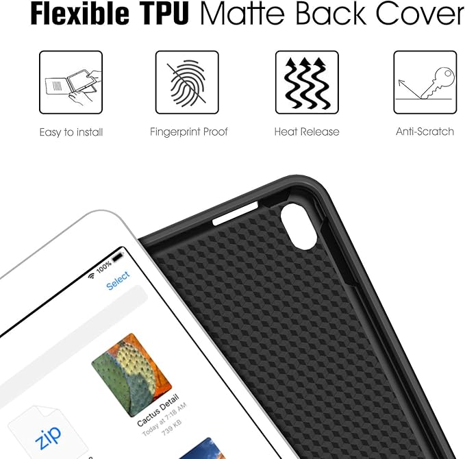 Fintie Magnetic Stand Case for iPad Air 10.5" (3rd Generation) 2019 / iPad Pro 10.5" 2017, Multi-Angle Viewing Rugged Soft TPU Back Cover with Pencil Holder, Auto Wake/Sleep, Rose Gold