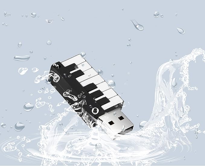 USB Flash Drive, 8GB / 16GB / 32GB USB2.0 Cute Shape USB Memory Stick Date Storage Pendrive Thumb Drives (32GB, Piano)