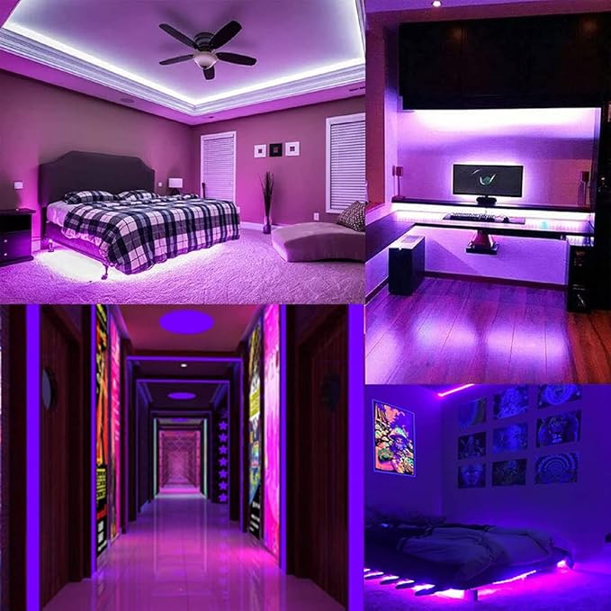 SUYOOULIN LED Strip Lights, SMD 2835 LED Strip, DC12V 1200LEDs 16.4Ft 26000LM High Density LED Light Strips Waterproof IP65, 3 Times Brightness Than SMD3528 LED Strip, Purple