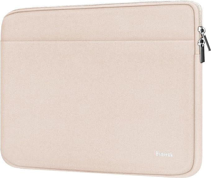 Laptop Sleeve Case 14 inch, Shockproof Protective Notebook Cover Bag with Accessory Pocket, Durable Carrying Laptop Case Compatible for MacBook HP Lenovo Dell Asus Acer, Light Pink