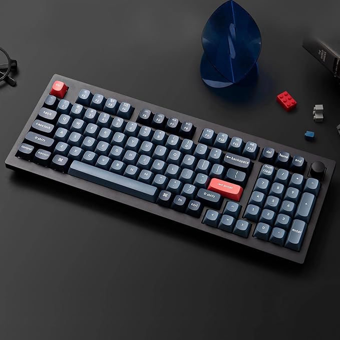Keychron V5 Max Custom Wireless Mechanical Gaming Keyboard with Number Pad, 96% Layout QMK/VIA 2.4 GHz/Bluetooth 5.1/Wired, RGB Backlit Hot-Swappable Gateron Red Switch for Mac Windows Linux
