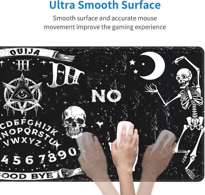 Gothic Skull Mouse Pad Extended Large Gaming Mouse Pad XL Stitched Edges for Gamer Home Office 31.5 X 11.8 Inch