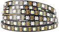 BTF-LIGHTING RGBW RGB+Natural White SK6812 (Similar WS2812B) 4 Colors in 1 LED Strip Individually Addressable 16.4ft 60Pixel/m 300LED Light Dream Color IP30 DC5V Black PCB (No Adapter or Controller)