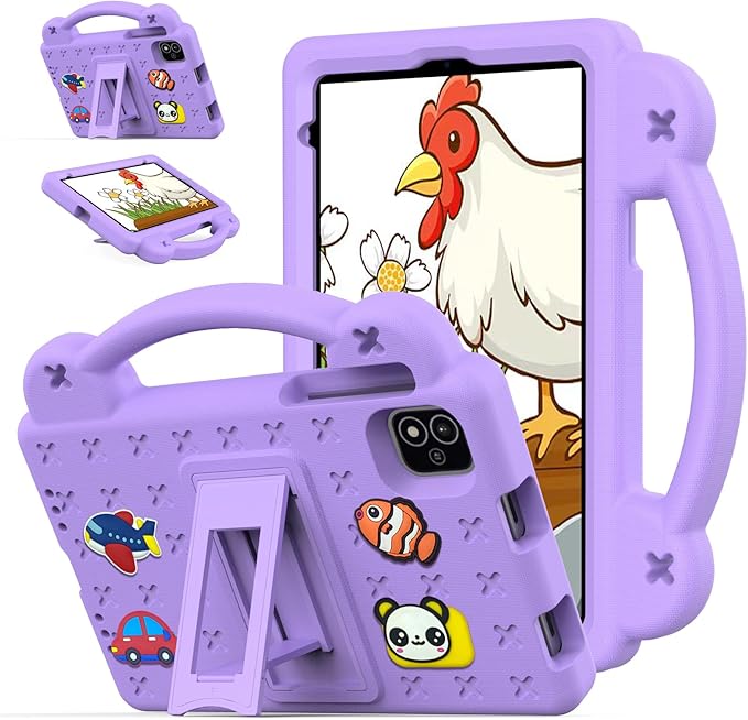 AKABEILA Compatible with Alldocube iplay 60 mini pro 2024 8.4 inch/iplay 60 mini2 2024 8.4 inch Tablet Case, Shockproof Protective Case with Shoulder Strap & Stand Handle Light Purple