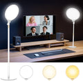 TELESIN Eye Safe Desk Ring Light for Zoom Meeting, 10.5" Full-Screen Desktop Light Lamps with Stand for Home Office, 9 Brightness 3000-6000K LED Light for Video Conference, Laptop, Live Stream, TikTok
