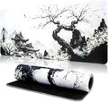 Mouse Pad Gaming Mousepad, 31.5 x 11.8in Large Desk Mat Keyboard Pads Extend Long XL Mouse Mat with Non-Slip Base Desk Accessories for Home Office Keyboard Mouse (Cherry Blossom)