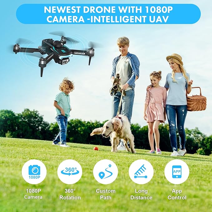 Drone with Camera for Adults 1080P HD,Mini Drone with Obstacle Avoidance 50 Min Long Flight Time,Foldable RC Quadcopter with Brushless Motor for Beginner,Dual Camera Drone from Techwonderz