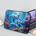 Dolphin Laptop Sleeve for Women Men 15 inch Laptop Accessories with Versatile Uses Lap Top Case Portable Computer Sleeve Laptop Pouch Ideal Gifts for Holidays Blue
