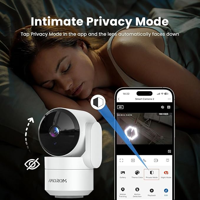 AMOROM Pet Camera 360° Home Security Cameras (3 Pack)