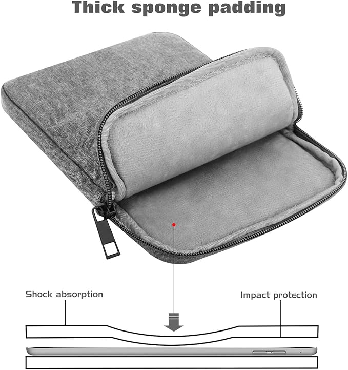 MoKo 9-11 Inch Tablet Sleeve Bag Carrying Case Fits New 11inch iPad Air M4, iPad A16 2025, iPad Pro 11 M4, Air 5/4/3, iPad 10/9/8th Gen, Tab S8/S9 11", Tablet Carrying Case, Light Gray
