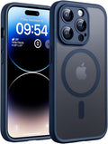 TOCOL for Phone 14 Pro Max Case, Compatible with Magsafe Charger, Full Camera Protection, Drop Protection, Translucent Matte Phone Case for iPhone 14 Pro Max 6.7 inch (Dark Blue)