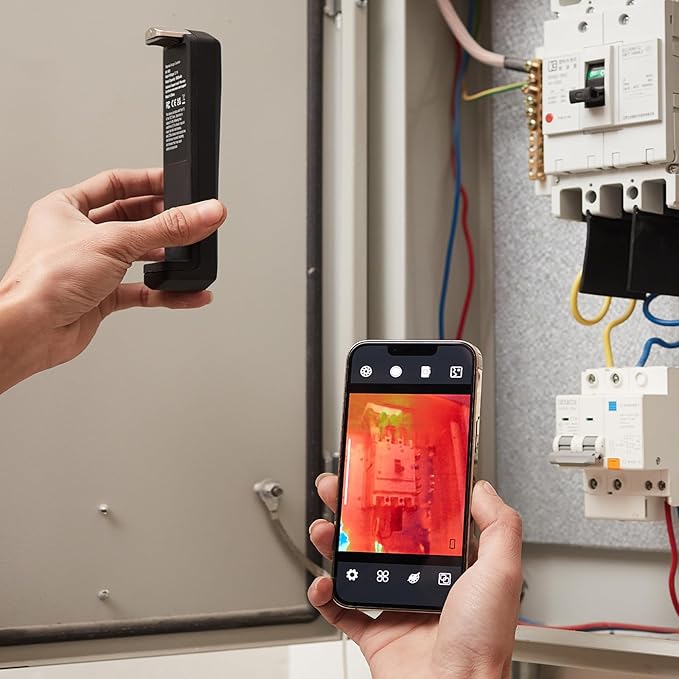 VEVOR Thermal Imaging Camera for Android & iOS, 256 x 192 IR Resolution Wireless Infrared Thermal Imager with WiFi & Visual Camera, 25Hz Refresh Rate Thermal Camera for Smartphone, -4°F-1022°F, IP54