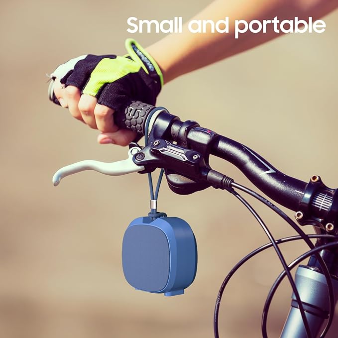 PEICHENG Speaker, Small Portable Bluetooth Wireless IPX5 Waterproof Shower Speaker,Loud Stereo Sound Deep Bass,Dual Pairing, RGB Lights,Long Playtime for Outdoor Party, Great Gift,1PC (Blue)