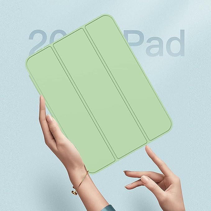 iMieet iPad mini 7 Case 2024 (A17 Pro), iPad mini 6 Case (8.3-Inch,2021 Model), iPad mini 7th/6th Generation Case with Pencil Holder, Trifold Stand Smart Case with Soft TPU Back,Matcha Green