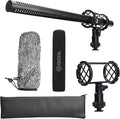 BOYA BY-BM6060L External Shotgun Microphone for Camera DSLR,Super-Cardioid Mic with Shockmount for Film Vlog, Professional Condenser Microphones for Video Recording Voice Interview YouTube
