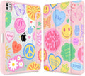 May Chen for iPad Pro 13 Inch Case M5 2025 / M4 2024, Built Pencil Holder & Clear Transparent Print Back Shell Slim Stand Shockproof Tablet Cover, Auto Wake/Sleep, Smile Art