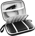 Lacdo Hard Drive Carrying Case for Western Digital WD Elements/WD My Passport/My Passport Ultra Portable External Hard Drive HDD 1TB 2TB 4TB 5TB 6TB USB 3.0 Protective Storage Travel Bag, Black