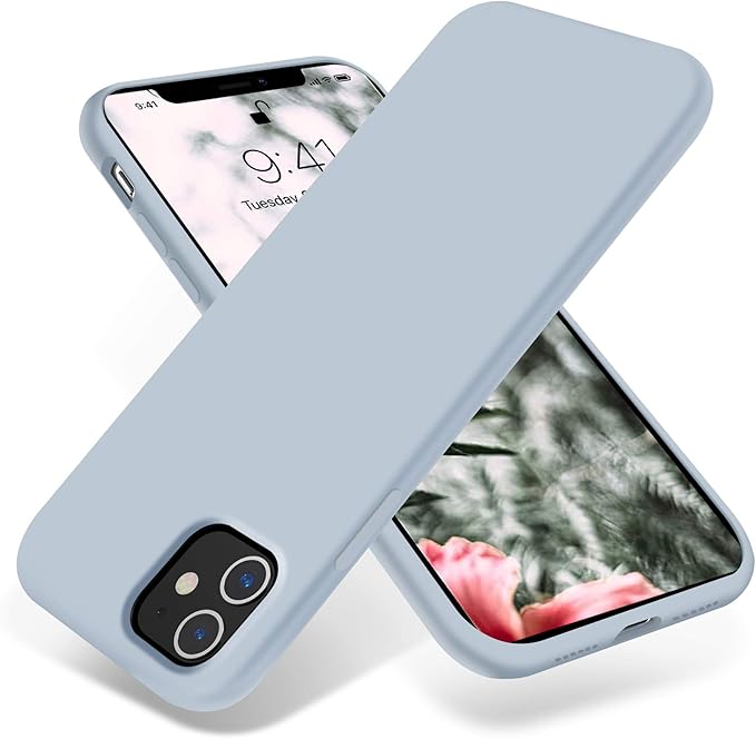 OTOFLY Compatible with iPhone 11 Case,Ultra Slim Fit iPhone Case Liquid Silicone Gel Cover with Full Body Protection Anti-Scratch Shockproof Case (Baby Blue)
