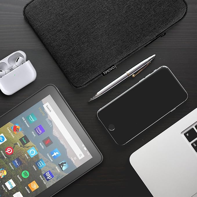 TiMOVO 8-9 Inch Tablet Sleeve Case for All-New iPad mini 7 (A17 Pro, 2024), iPad mini 6 (8.3-Inch, 2021), iPad mini 5/4/3/2/1, Portable Protective Bag with Pockets for iPad mini, Black