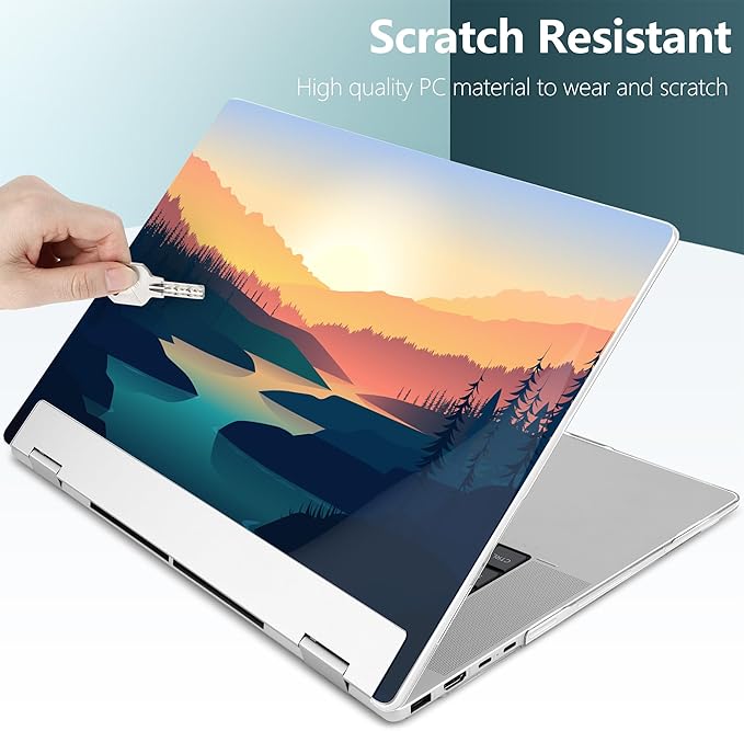 Premium Crystal Clear Case for HP Envy x360 16-inch 2-in-1 Laptop 2024 Release, Creative Patterns Ultra-Slim Lightweight Scratch-Resistant Hard Shell with Professional Protection, Dawn