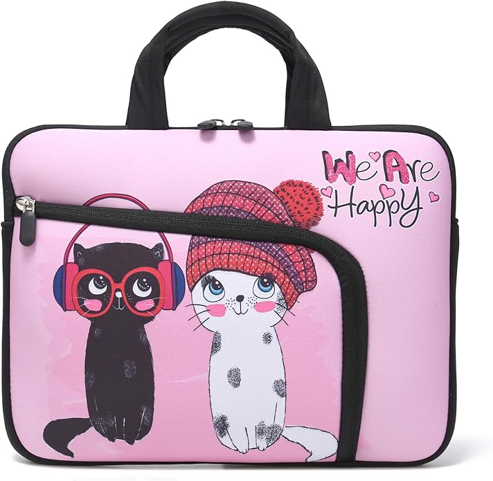 11.6 12 12.5 inch Two Pockets Laptop Sleeve Chromebook Case Ultrabook Case Notebook Tablet Case Neoprene Handle for Men Women