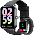 Smart Watch for Women Men, 1.85" Alexa Fitness Tracker with Call & SMS, Heart Rate, SpO2, Stress & Sleep Monitor, IP68 Waterproof Smartwatch for Android iPhone Samsung etc., 100+ Sports Modes, 2 Bands