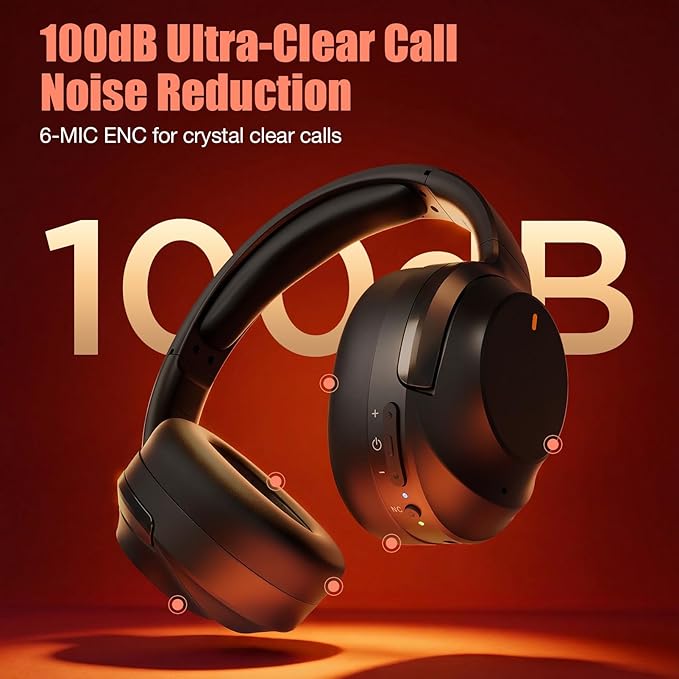 Upgraded Pro‑level Hybrid Active Noise Cancelling Headphones, HD Sound & Big Bass, 2X Softer Comfort, Long ANC Playtime, Wireless Over-Ear Bluetooth Headphones Perfect for Home Office|Travel|Pair