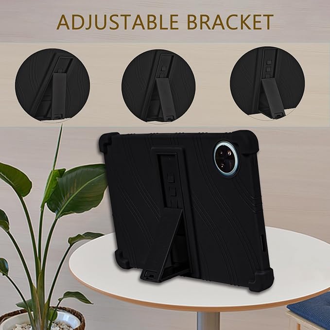 ATOOZ for DOOGEE U11 Case 11 Inch,Soft Silicone Kids Case for DOOGEE U11 Pro Tablet 2025/Teclast P50 Tablet with Stand (Black)
