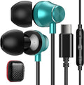 USB C Wired Earbuds for Google/Pixel 10 10a 9 8 8A 7 7A 6A for iPhone 17 17e Air 16 Pro Max 16e 15 Plus Corded Headphones for Apple/Android Type C Earphones for Samsung/Galaxy S26 S25 S24 Ultra Green